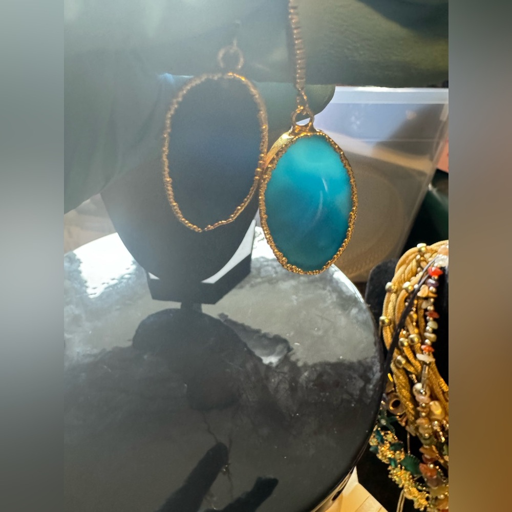 Vtg Bolo Gold/Glass necklace - Picture 4 of 5